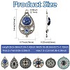 6Pcs 6 Styles Bohemian Alloy with Dyed Natural Gemstone Pendants and Alloy Enamel Pendants FIND-CJ0005-90-2