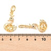 Brass Micro Pave Cubic Clear Zirconia Peg Bails Pendants KK-H538-18G-3