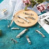 100Pcs 4 Style Iron Hair Barrette Findings FIND-BY0001-16-6