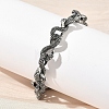 304 Stainless Steel Link Chain Bracelets for Men Women BJEW-D385-03AS-2