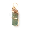 Natural Indian Agate Pendants PALLOY-JF01581-02-2