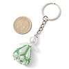 Glass Seed Bead with Acrylic Angel Keychain KEYC-MZ00026-01-3