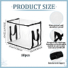 Large Capacity Transparent PVC Plastic Zipper Bags with Handle for Book Storage ABAG-WH0045-92B-2