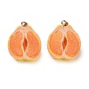 Opaque Resin Imitation Fruit Pendants RESI-H045-01B-01-1