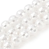 Electroplated Shell Pearl Beads Strands BSHE-C007-A01-02-1