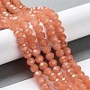 Baking Painted Imitation Jade Glass Bead Strands DGLA-A034-J8MM-A31-2