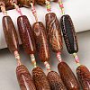Natural Fire Crackle Agate Beads Strands G-P605-E01-01A-1