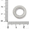Brass Micro Pave Clear Cubic Zirconia Linking Rings KK-H539-11P-3