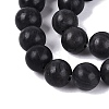Natural Black Gold Gemstone Beads Strands G-Q601-13A-09-4