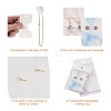 Fashewelry 210Pcs Marble Pattern Paper Hair Ties & Earring Display Card Sets CDIS-FW0001-03-10