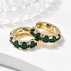 Green Cubic Zirconia Hoop Earrings X-EJEW-C022-08G-5