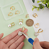 10Pcs 3 Style Brass Micro Pave Clear Cubic Zirconia Hoop Earring Findings KK-BC0011-47-3