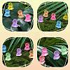 80Pcs 8 Colors Luminous Resin Doll Ornaments RESI-SZ0003-49-4