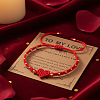 Braided Nylon Thread Heart Adjustable Bracelets ZR3363-2-1