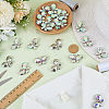 Platinum Tone Alloy Rhinestone Butterfly Cabochons DIY-FG0009-98A-4
