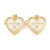 Brass Locket Pendants KK-D232-05G-2