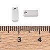 304 Stainless Steel Rectangle Charms SA-CBA97DF-06P-3