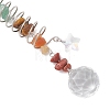 Gemstone Glass Sun Catcher Pendant HJEW-JM04656-4
