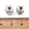 Brass Micro Pave Cubic Zirconia Beads KK-R216-17P-01-3