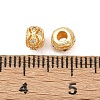 Brass Micro Pave Clear Cubic Zirconia Beads KK-C142-12A-G-3