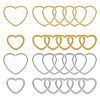 24Pcs 4 Style 201 Stainless Steel Linking Rings STAS-HY0001-19-1