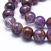 Natural Purple Lodolite Quartz/Purple Phantom Quartz Beads Strands G-J373-05A-12mm-3