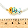 Glass & Brass Beaded Necklaces NJEW-JN06622-5