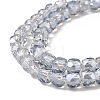 Electroplate Transparent Glass Beads Strands GLAA-C029-03A-03-3