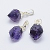 Natural Amethyst Pendants KK-L158-38S-1