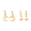 Brass Huggie Hoop Earrings Sets EJEW-JE04217-1