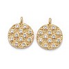 Brass Micro Pave Cubic Zirconia Pendants KK-D156-05G-D-1