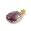 Natural Amethyst Big Pendants G-L524-11G-4