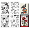 4 Sheets 4 Styles PVC Plastic Stamps DIY-CP0008-91A-1