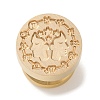 Golden Plated Round Shaped Wax Seal Brass Stamp Head STAM-K002-01G-05-1