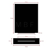 6Pcs Acrylic Blank Board Holder Stands ODIS-WH0038-275A-3