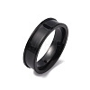 201 Stainless Steel Grooved Finger Ring Settings STAS-WH0027-27D-EB-1