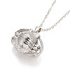 Alloy Multi Picture Photo Ball with Wings Locket Pendant Necklace for Women NJEW-M191-01P-2