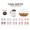 200Pcs 10 Colors Opaque Glass Beads GLAA-TA0001-20-23