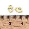 Brass Micro Pave Clear Cubic Zirconia Charms KK-G557-48G-3