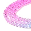 Transparent Gradient Color Glass Beads Strands GLAA-G101-2mm-10-5