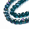 Electroplate Glass Beads Strands EGLA-A034-T1mm-B25-3