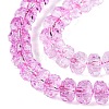 Crackle Transparent Glass Beads Strands GLAA-N068-03A-12-3