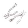 Brass Micro Pave Clear Cubic Zirconia Pendants KK-G549-16A-P-2