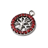 304 Stainless Steel Micro Pave Rhinestone Pendants STAS-G369-11P-2