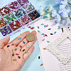 1440Pcs 12 Colors Glass Rhinestone Cabochons RGLA-CA0001-13-3