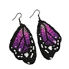 Bohemian Style Green Butterfly Wing Glass Bead Handmade Dangle Earrings GG1438-2