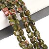 Natural Unakite Beads Strands G-M435-A09-01-2