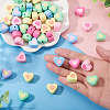 50Pcs Two Tone Opaque Acrylic Beads SACR-TA0001-67-6