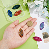 6Pcs 6 Styles Natural Crackle Agate & Brazilian Agate & Dragon Veins Agate Cabochons G-FH0002-63A-3
