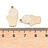 304 Stainless Steel Enamel Pendants STAS-Z190-07G-04-3